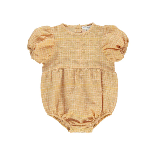 Bebe Organic - Amina Romper Biscuit seersucker