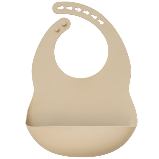 Baby Bib Apricot White