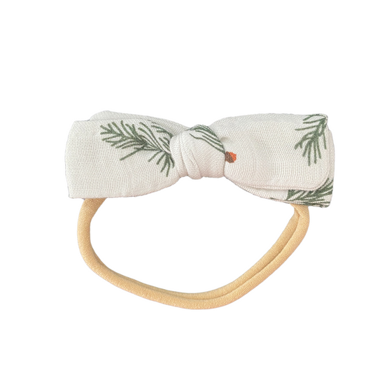 Organic Cotton Topknot Headband Pine Needle