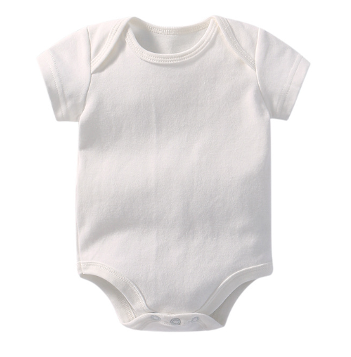 Newborn Baby Short Sleeve Bodysuit White