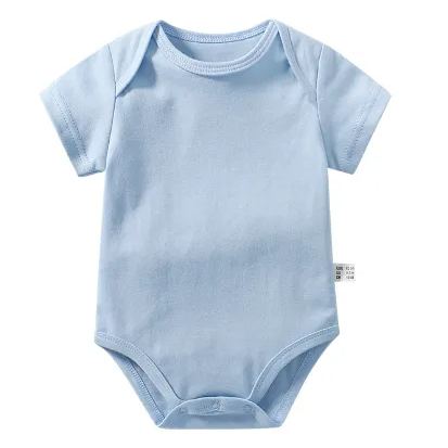 Newborn Baby Boy Short Sleeve Bodysuit Blue